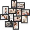 Collage de Marco de Fotos de 10 x 15 cm, Marco de Fotos de Pared para 12 Fotos, Cristal Transparente, Requiere Montaje